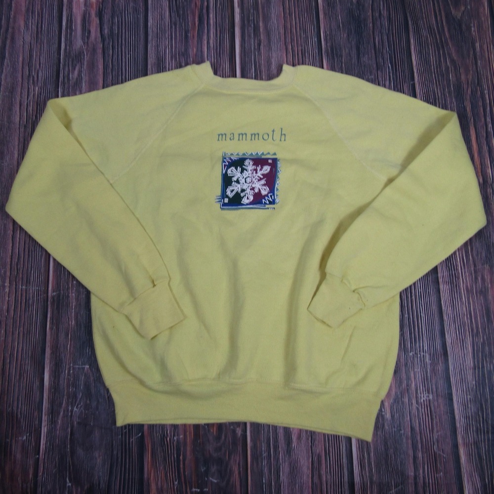 Vintage Mammoth Sweatshirt Mens‎ Large Bassett-Walker Snowflake Ski 90s USA